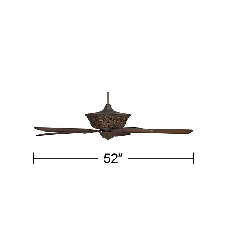 Image 5 52 inch Casa Contessa Bronze Teak Finish Ceiling Fan with Pull Chain more views