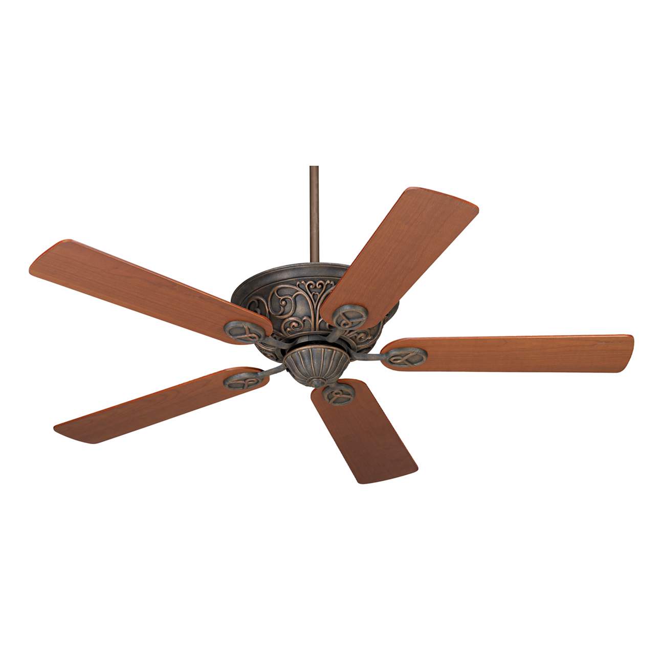 52" Casa Contessa Copper Bronze and Teak Ceiling Fan with Pull Chain ...