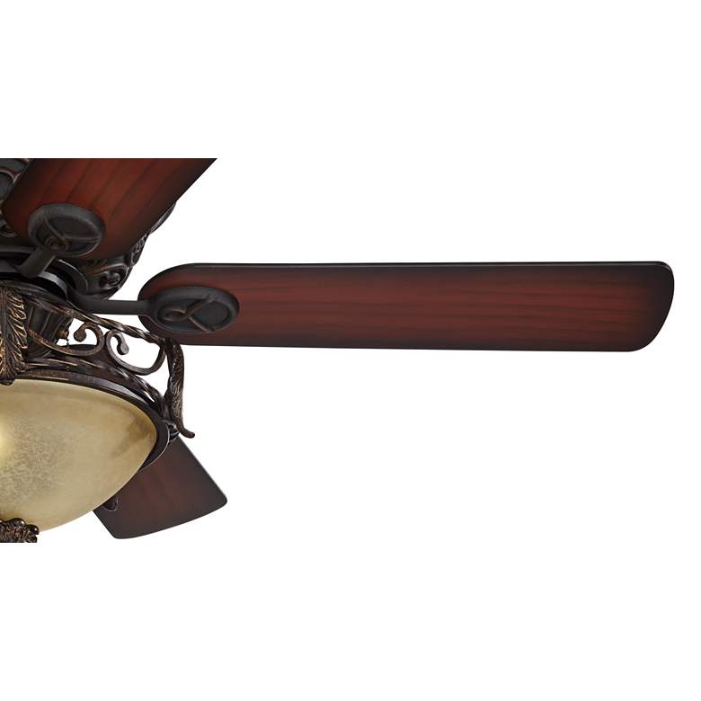 Image 4 52 inch Casa Contessa LED Bronze Scavo Indoor Ceiling Fan with Pull Chain more views