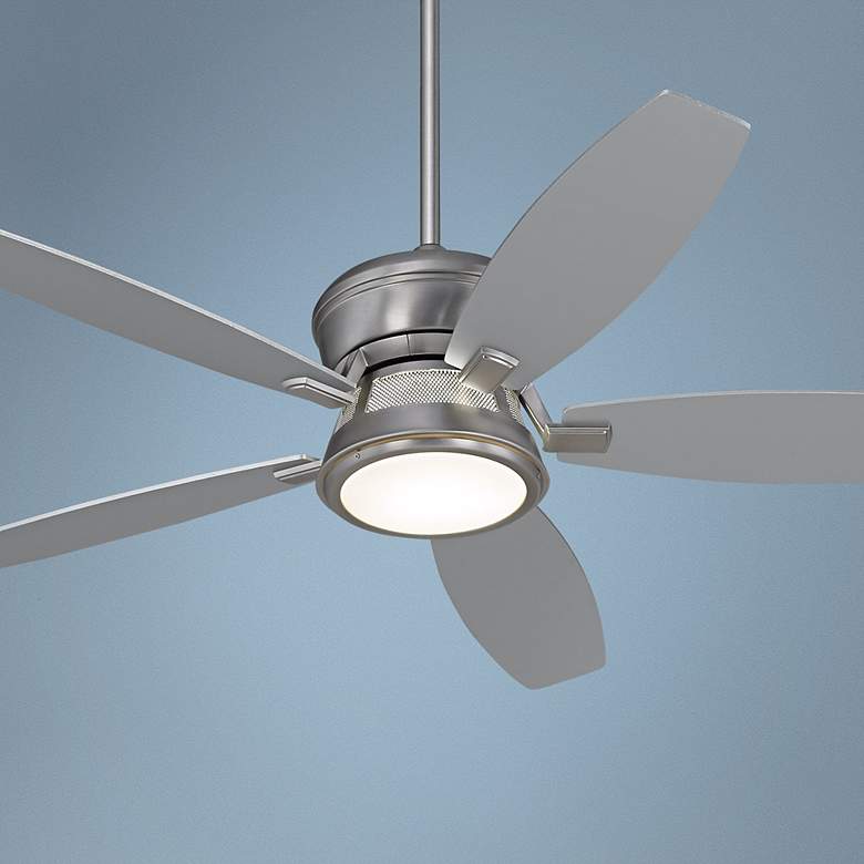 Image 1 52 inch Casa Converge&#8482; Brushed Steel LED Ceiling Fan