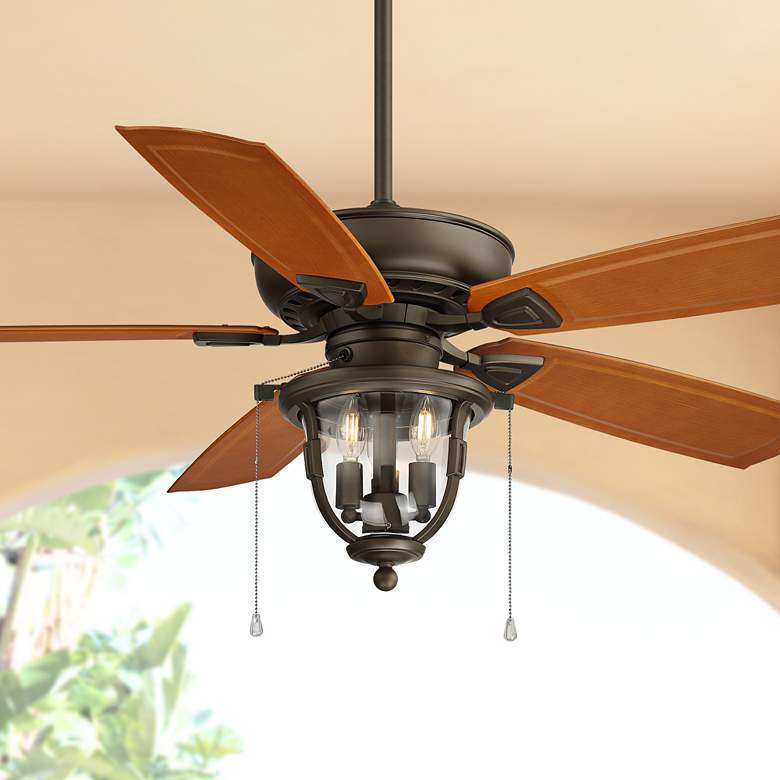 Image 1 52" Casa Cordova Bronze Wet Rated LED Ceiling Fan