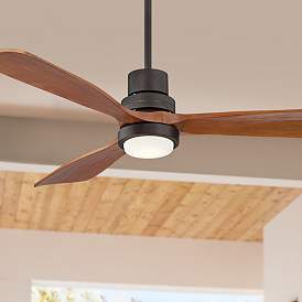 Image1 of 52" Casa Delta DC Bronze Outdoor CCT LED Ceiling Fan with Remote