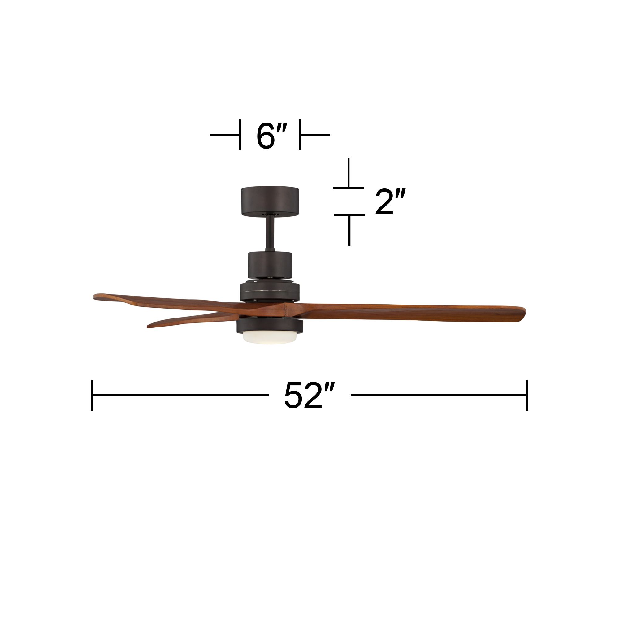 52" Casa Delta DC Bronze Outdoor CCT LED Ceiling Fan with Remote