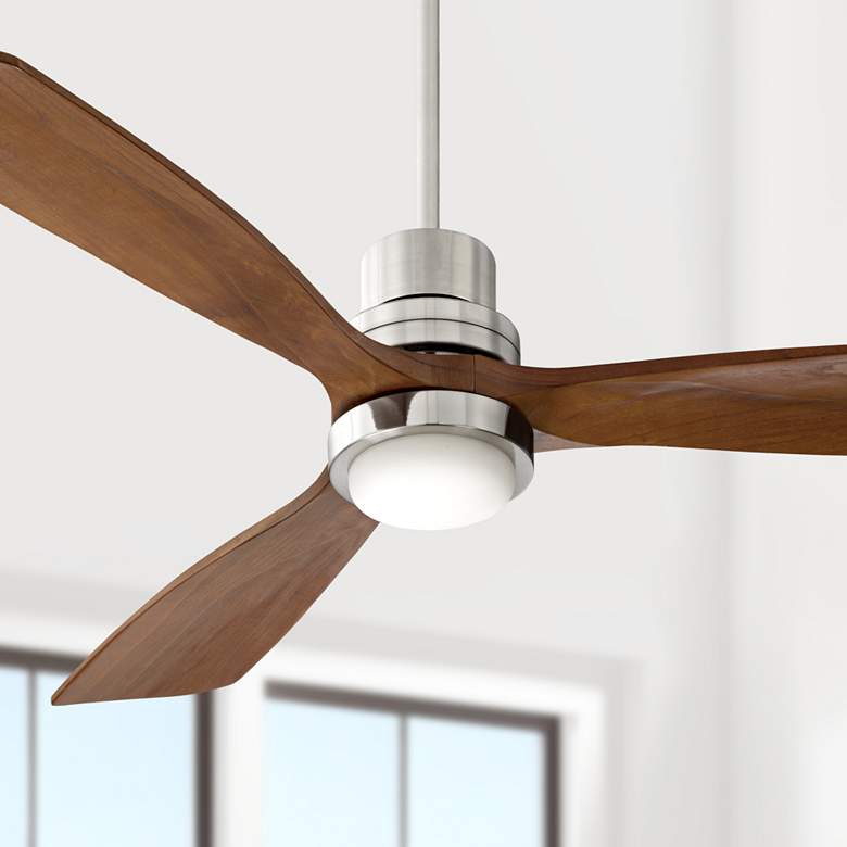 Image 1 52 inch Casa Delta DC Brushed Nickel CCT LED Ceiling Fan with Remote