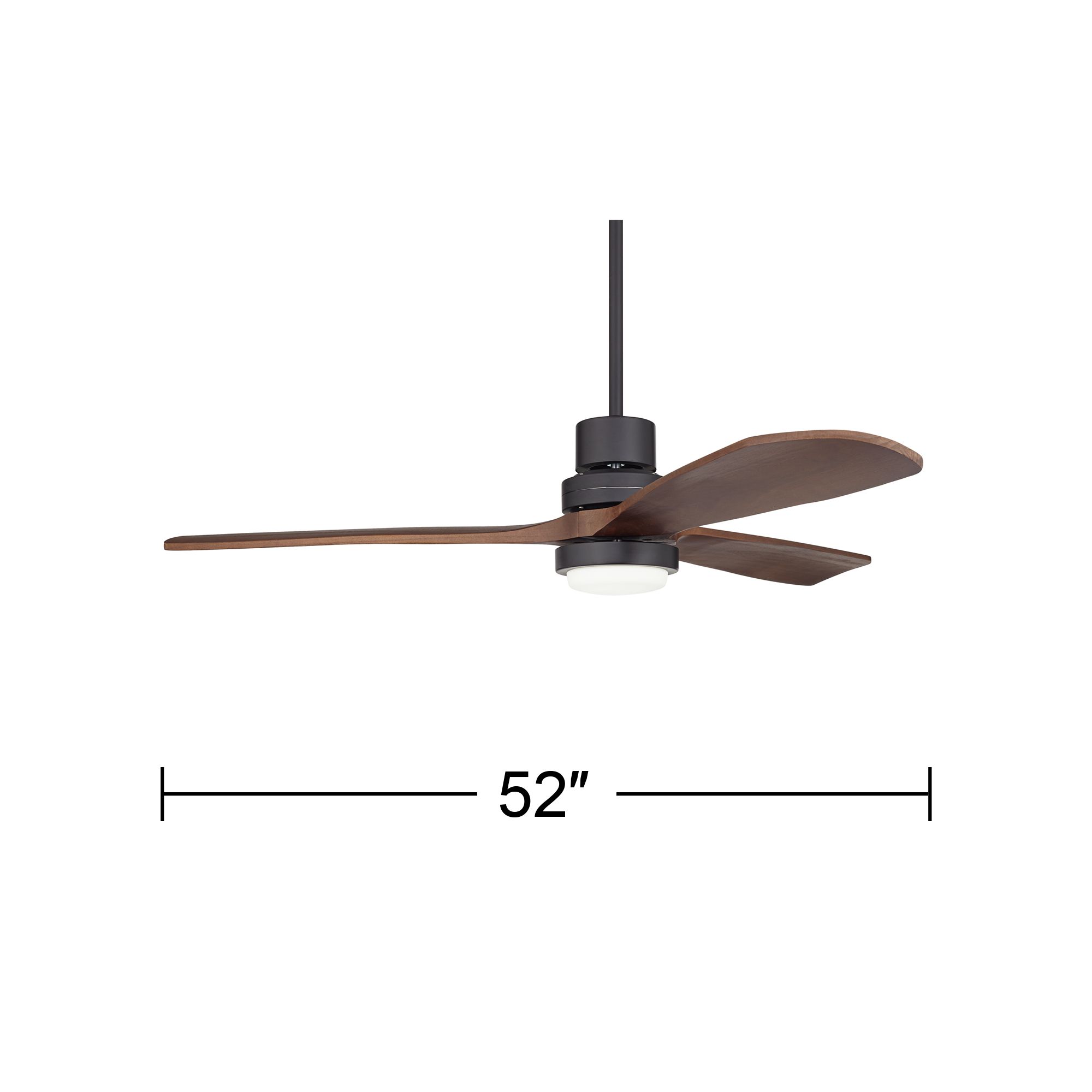 52" Casa Delta DC Dark Walnut Outdoor CCT LED Ceiling Fan with Remote in scene