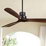 2_52" Casa Delta DC Dark Walnut Outdoor Ceiling Fan with Remote