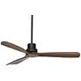 7_52" Casa Delta DC Dark Walnut Outdoor Ceiling Fan with Remote more views