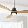 2_52" Casa Delta DC Matte Black Outdoor CCT LED Ceiling Fan with Remote