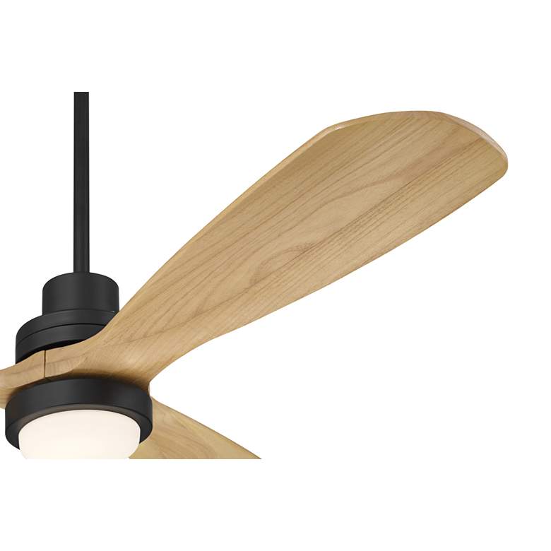 Image 4 52" Casa Delta DC Matte Black Outdoor CCT LED Ceiling Fan with Remote more views