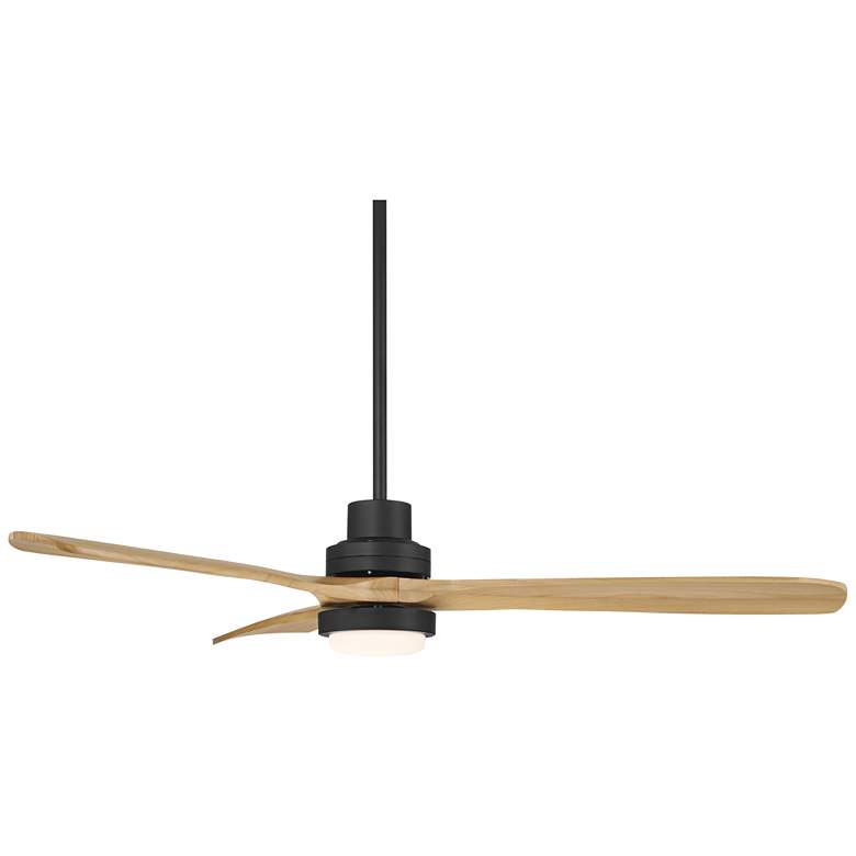 Image 6 52" Casa Delta DC Matte Black Outdoor CCT LED Ceiling Fan with Remote more views