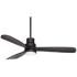 52" Casa Delta DC Matte Black Outdoor CCT LED Ceiling Fan with Remote