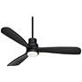 6_52" Casa Delta DC Matte Black Outdoor CCT LED Ceiling Fan with Remote more views