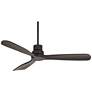 2_52" Casa Delta DC Matte Black Outdoor Ceiling Fan with Remote