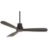 52" Casa Delta DC Matte Black Outdoor Ceiling Fan with Remote
