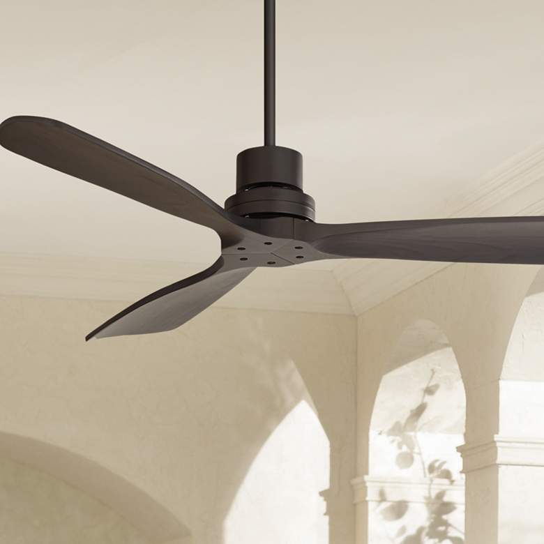 Image 1 52" Casa Delta DC Matte Black Outdoor Ceiling Fan with Remote