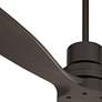 52" Casa Delta DC Matte Black Outdoor Ceiling Fan with Remote