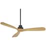 3_52" Casa Delta DC Matte Black Outdoor Ceiling Fan with Remote