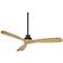 52" Casa Delta DC Matte Black Outdoor Ceiling Fan with Remote