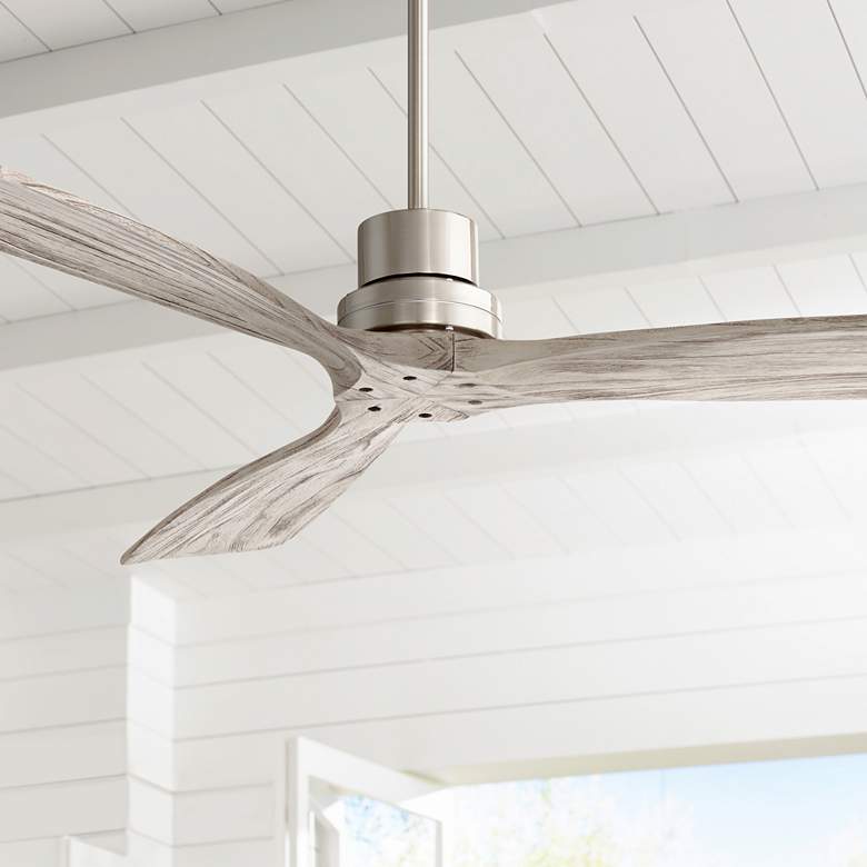 Image 1 52" Casa Delta DC Nickel and Gray Indoor Ceiling Fan with Remote