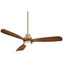 3_52" Casa Delta DC Soft Brass CCT LED Ceiling Fan with Remote