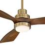 4_52" Casa Delta DC Soft Brass CCT LED Ceiling Fan with Remote more views
