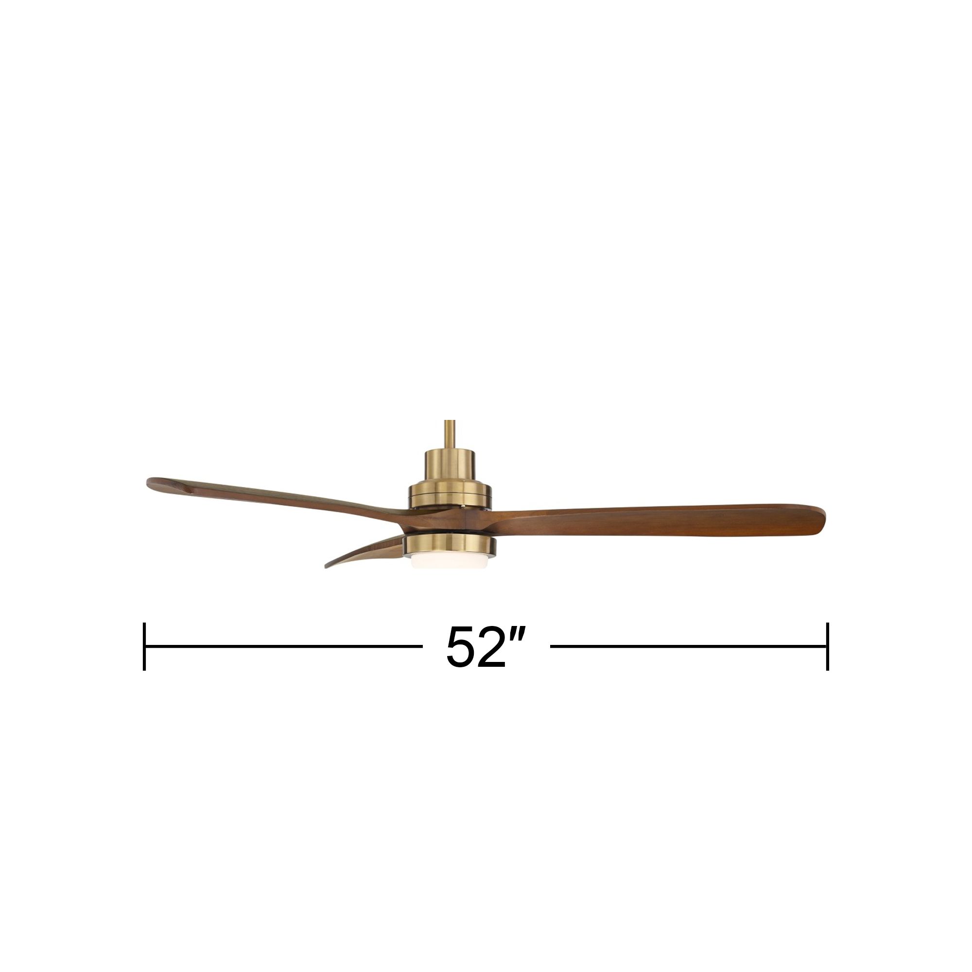 52" Casa Delta DC Soft Brass CCT LED Smart Ceiling Fan with Remote
