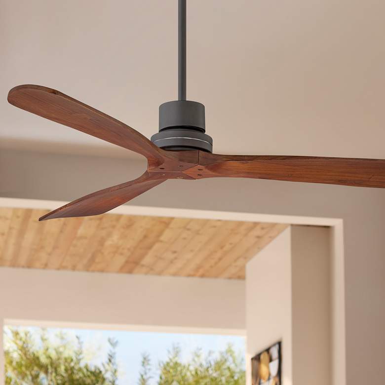 Image 1 52" Casa Delta-Wing AC Bronze Outdoor Ceiling Fan with Remote Control