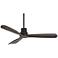 52" Casa Delta-Wing Matte Black Damp Rated Ceiling Fan with Remote