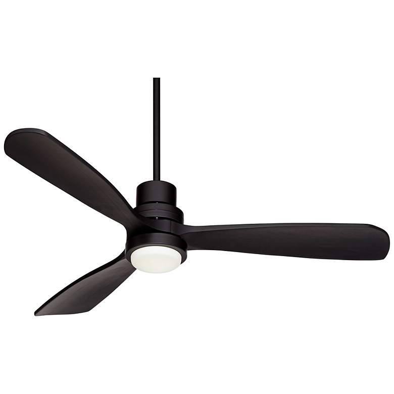 52&quot; Casa Delta-Wing Matte Black Outdoor LED Ceiling Fan with Remote more views