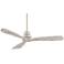 52" Casa Delta-Wing Nickel and Gray Rustic Ceiling Fan with Remote