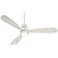 52" Casa Delta-Wing White Outdoor LED Ceiling Fan with Remote