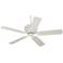 52" Casa Deville Antique Rubbed White Ceiling Fan with Pull Chain