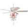 52" Casa Deville Pretty in Pink Pull Chain Ceiling Fan