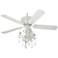 52" Casa Deville™ Rubbed White Chandelier Ceiling Fan