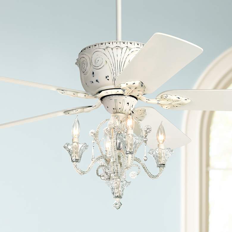 52&quot; Casa Deville&#8482; Rubbed White LED Ceiling Fan