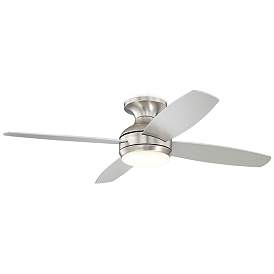 Image5 of 52" Casa Elite Brushed Nickel LED Hugger Ceiling Fan with Remote more views