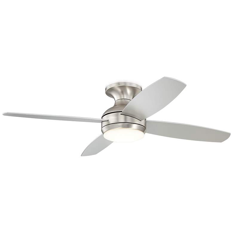 Image 5 52 inch Casa Elite Brushed Nickel LED Hugger Ceiling Fan with Remote more views
