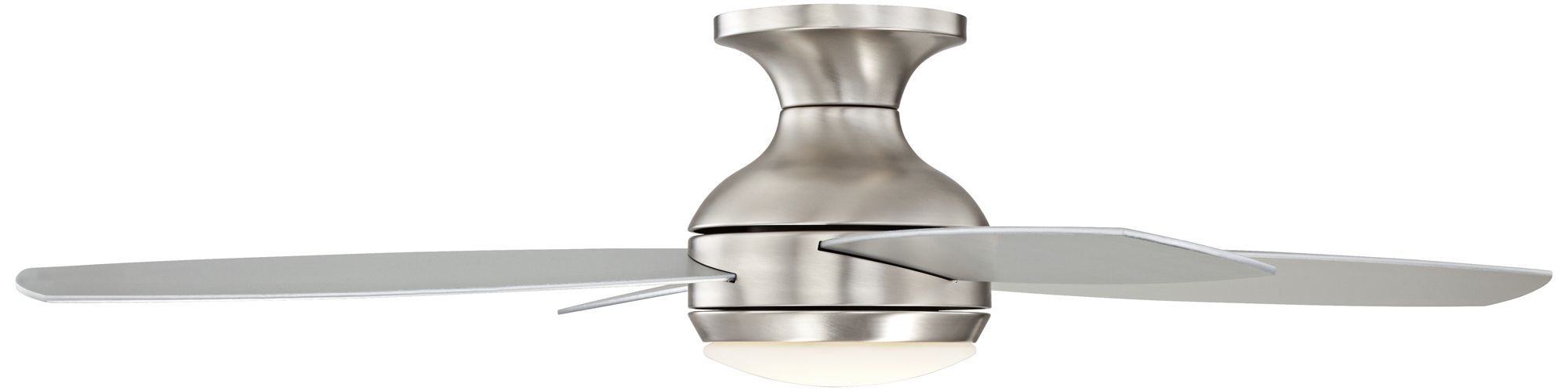 52 casa elite brushed nickel led hugger ceiling fan