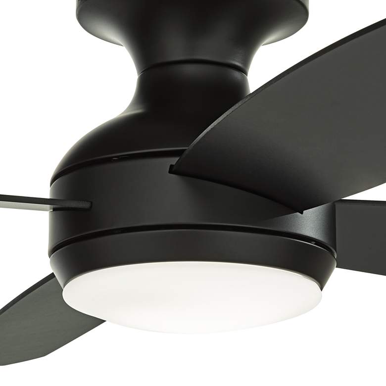 Image 3 52" Casa Elite Matte Black LED Hugger Ceiling Fan with Remote Control more views