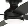 52" Casa Elite Matte Black LED Hugger Ceiling Fan with Remote Control