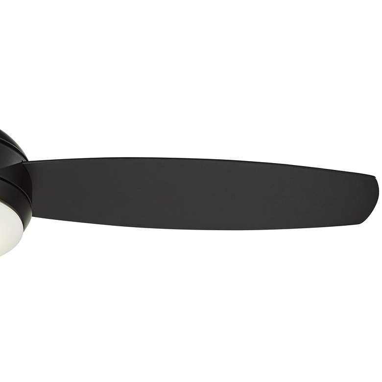 52&quot; Casa Elite Matte Black LED Hugger Ceiling Fan with Remote Control more views