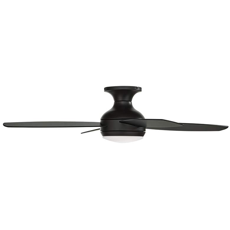 Image 6 52" Casa Elite Matte Black LED Hugger Ceiling Fan with Remote Control more views