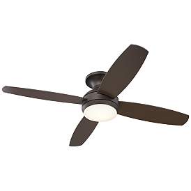 Image2 of 52" Casa Elite Oil-Rubbed Bronze LED Hugger Ceiling Fan with Remote