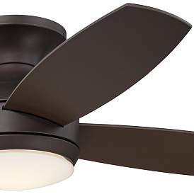 Image3 of 52" Casa Elite Oil-Rubbed Bronze LED Hugger Ceiling Fan with Remote more views