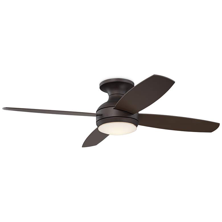 Image 5 52 inch Casa Elite Oil-Rubbed Bronze LED Hugger Ceiling Fan with Remote more views