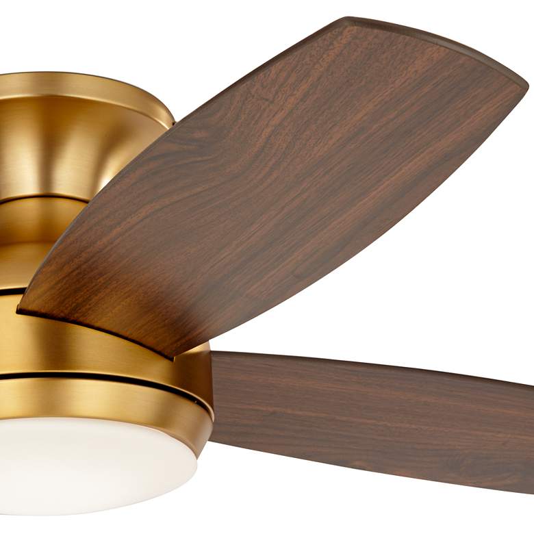 Image 3 52" Casa Elite Soft Brass LED Hugger Ceiling Fan with Remote more views