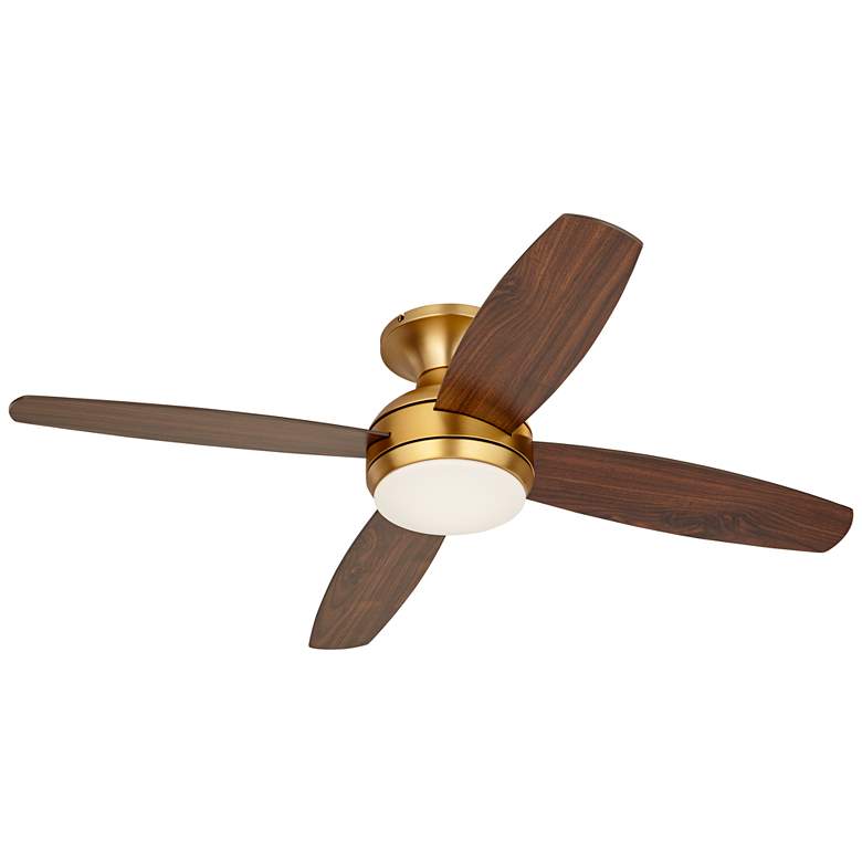 Image 6 52" Casa Elite Soft Brass LED Hugger Ceiling Fan with Remote more views
