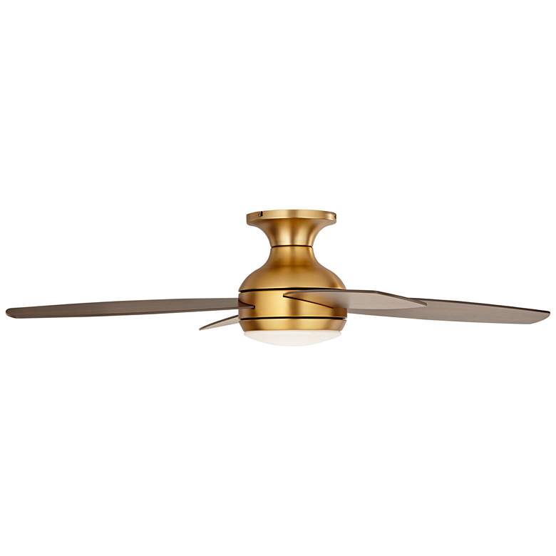 Image 7 52" Casa Elite Soft Brass LED Hugger Ceiling Fan with Remote more views