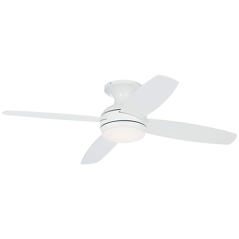 Image 2 52 inch Casa Elite&#8482; White LED Hugger Ceiling Fan with Remote Control