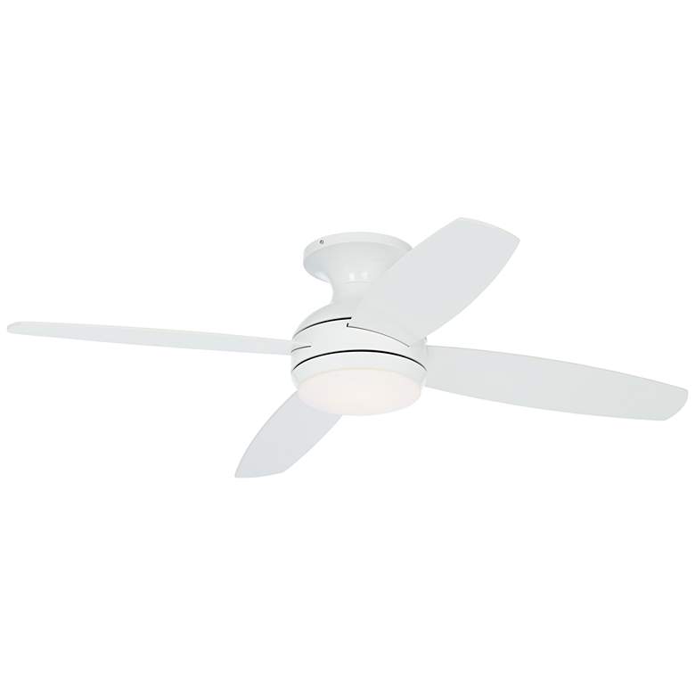 Image 2 52" Casa Elite White LED Hugger Ceiling Fan with Remote Control